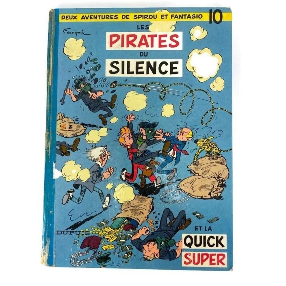 Spirou et Fantasio Les Pirates Du Silence French Comics Hardcover Franquin 1968‎